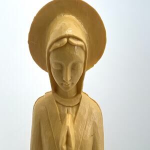 Vintage Blessed Mother Virgin Mary Madonna 13" Resin Plastic